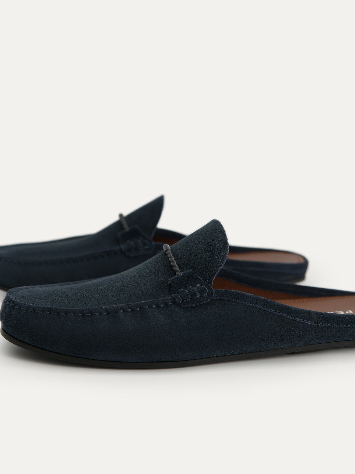 Suede Slip-On Driving Shoes, Navy