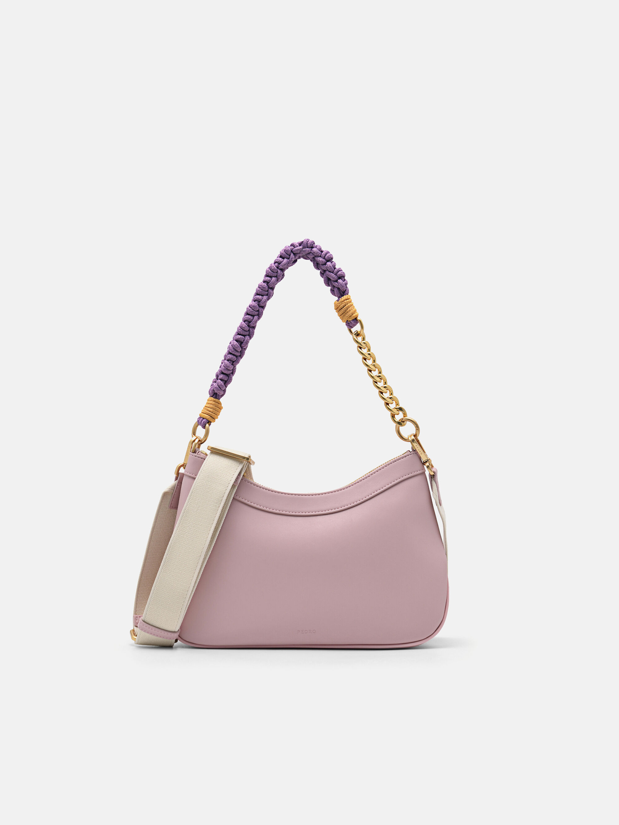 Light Pink Slouchy Shoulder Bag with 