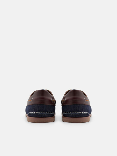 Denim Boat Shoes, Navy Denim