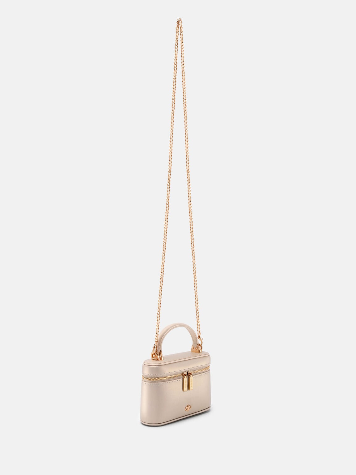 Ari Leather Vanity Case, Champagne