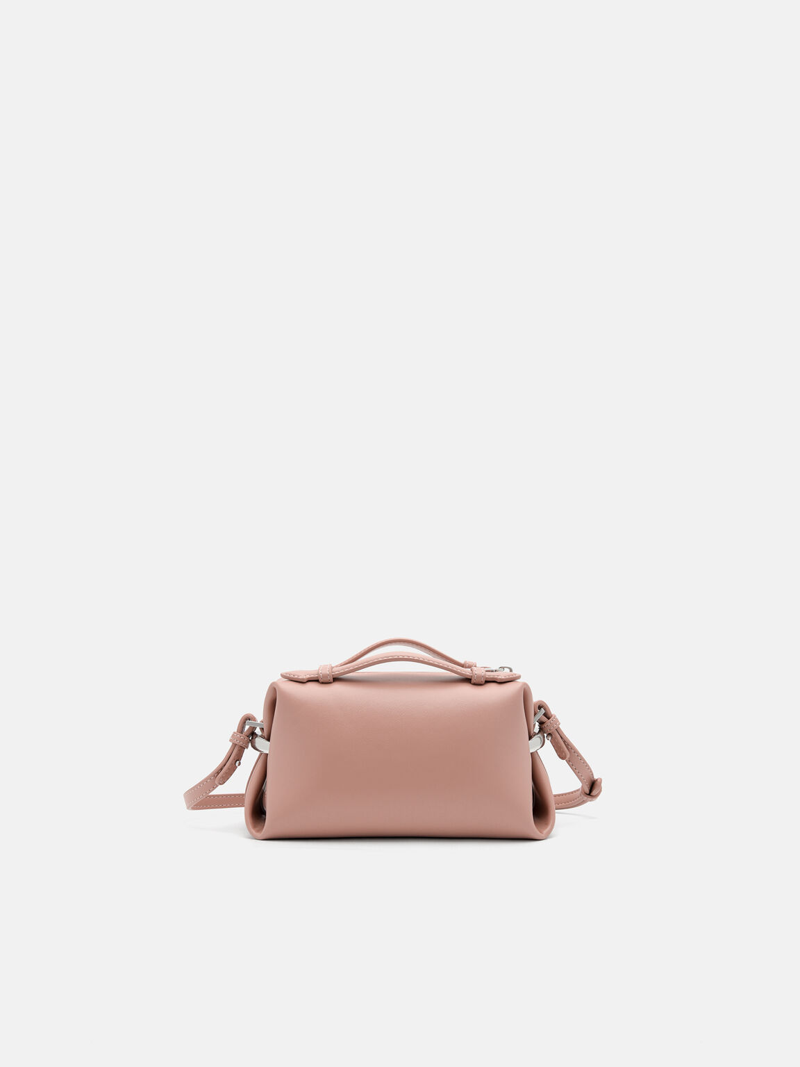 Lia Mini Bowling Bag, Nude