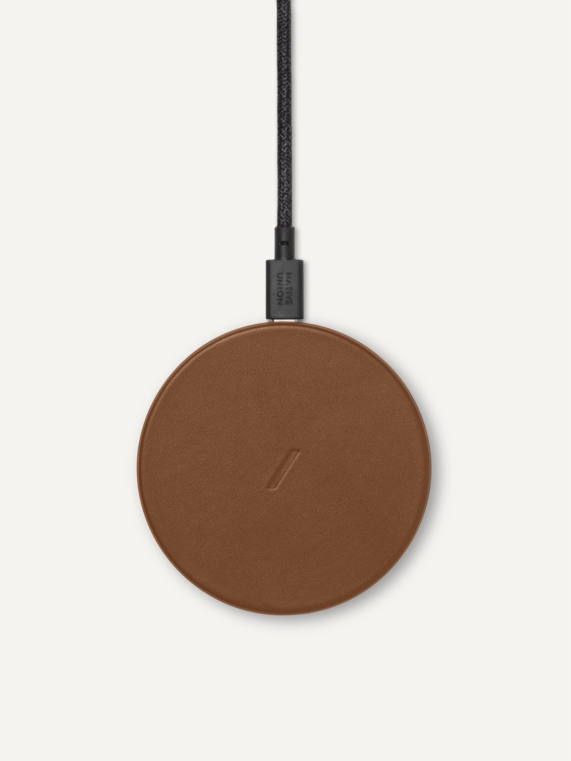 Leather Drop Wireless Charger, Tan