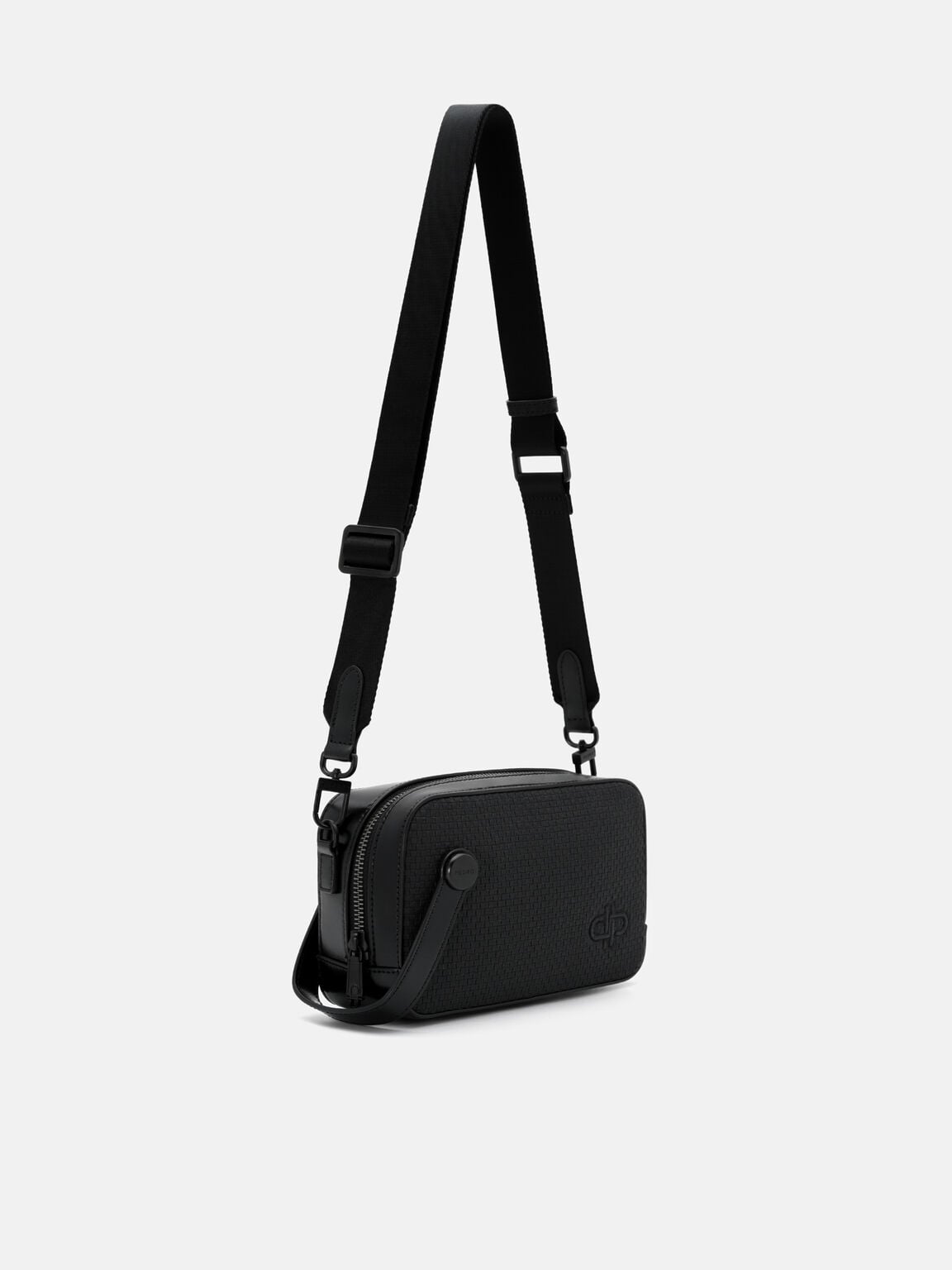 Leather Sling Bag, Black