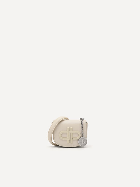 PEDRO Icon Leather Micro Sling Pouch, Beige