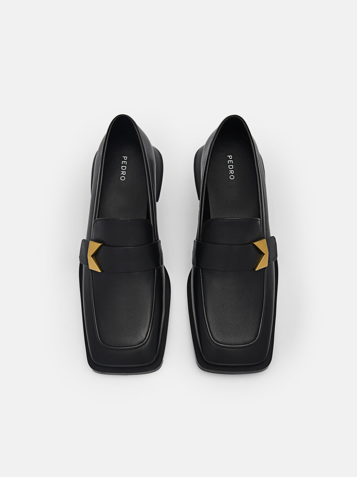 Marion Leather Loafers, Black