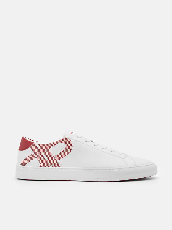 Men's PEDRO Icon Ridge Leather Sneakers, White