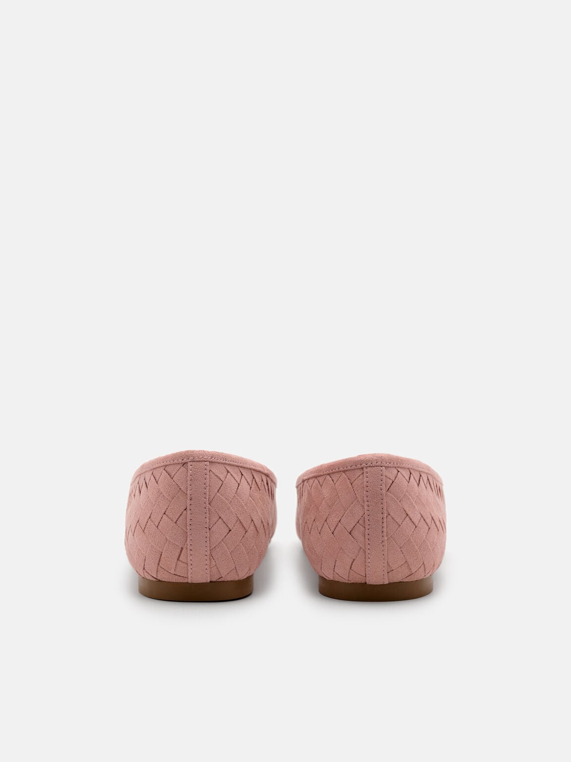 Anna Woven Ballerina Flats, Pink Weave