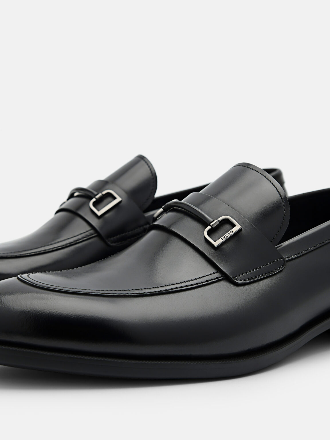 Altitude Lightweight Casey Leather Loafers, Black