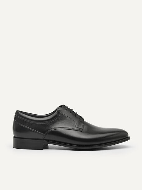 Elias Leather Derby Shoes, Black
