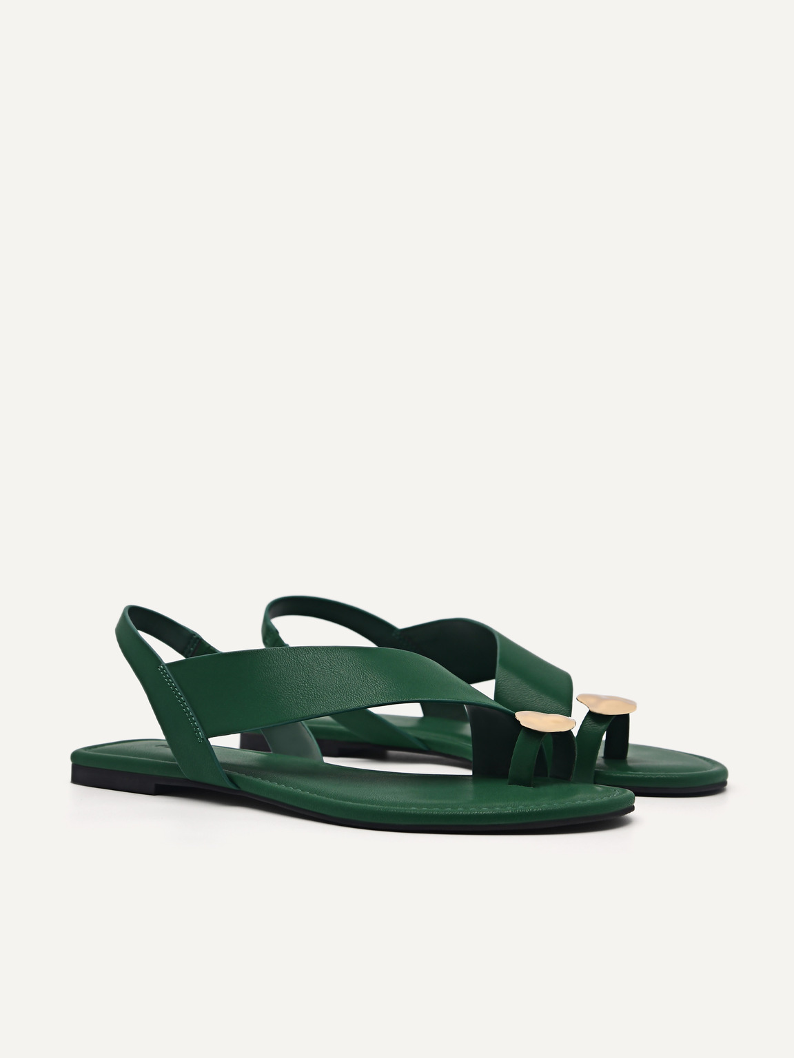 Demi Toe Loop Sandals, Dark Green