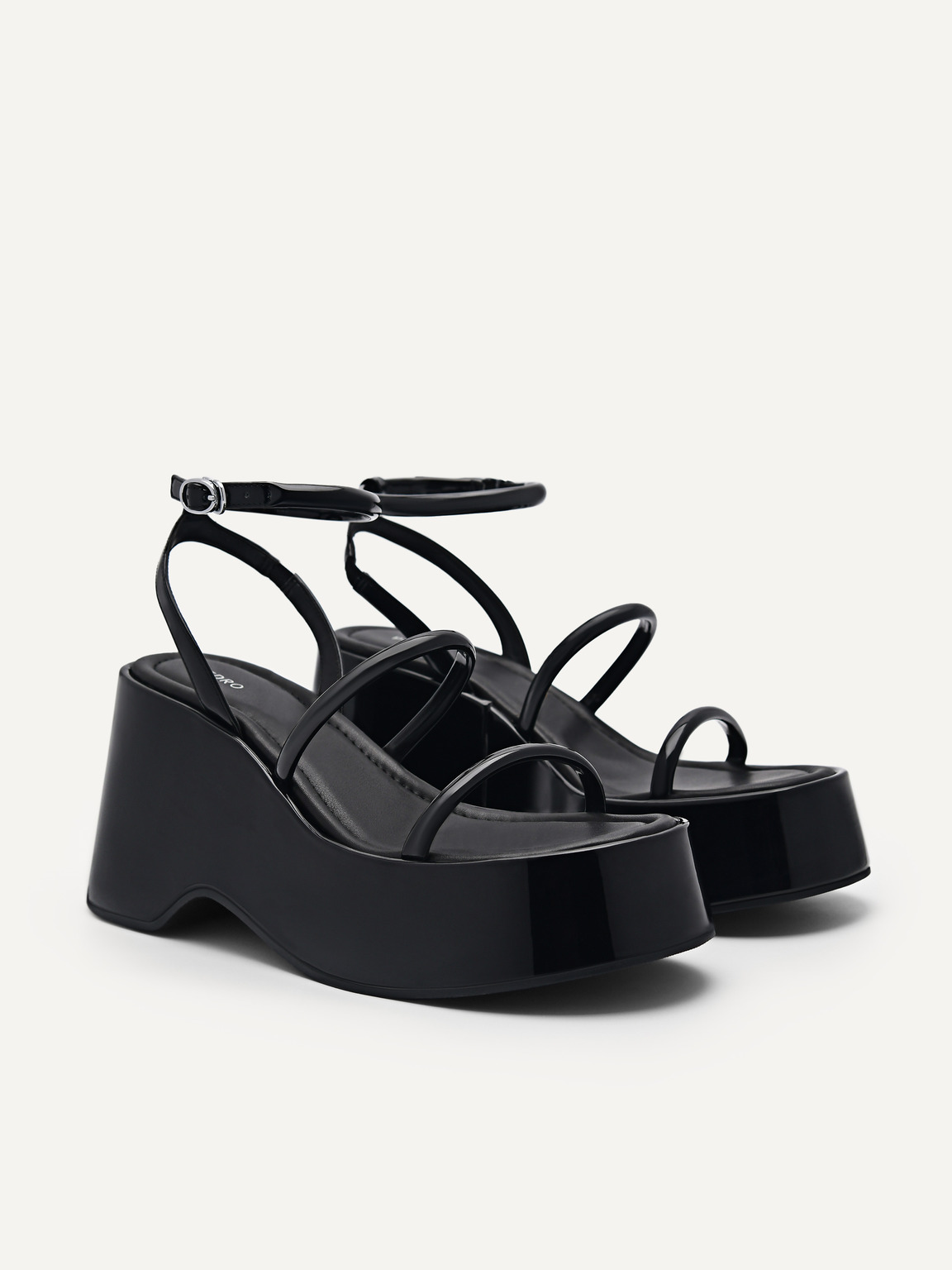 Aryna Platform Sandals, Black