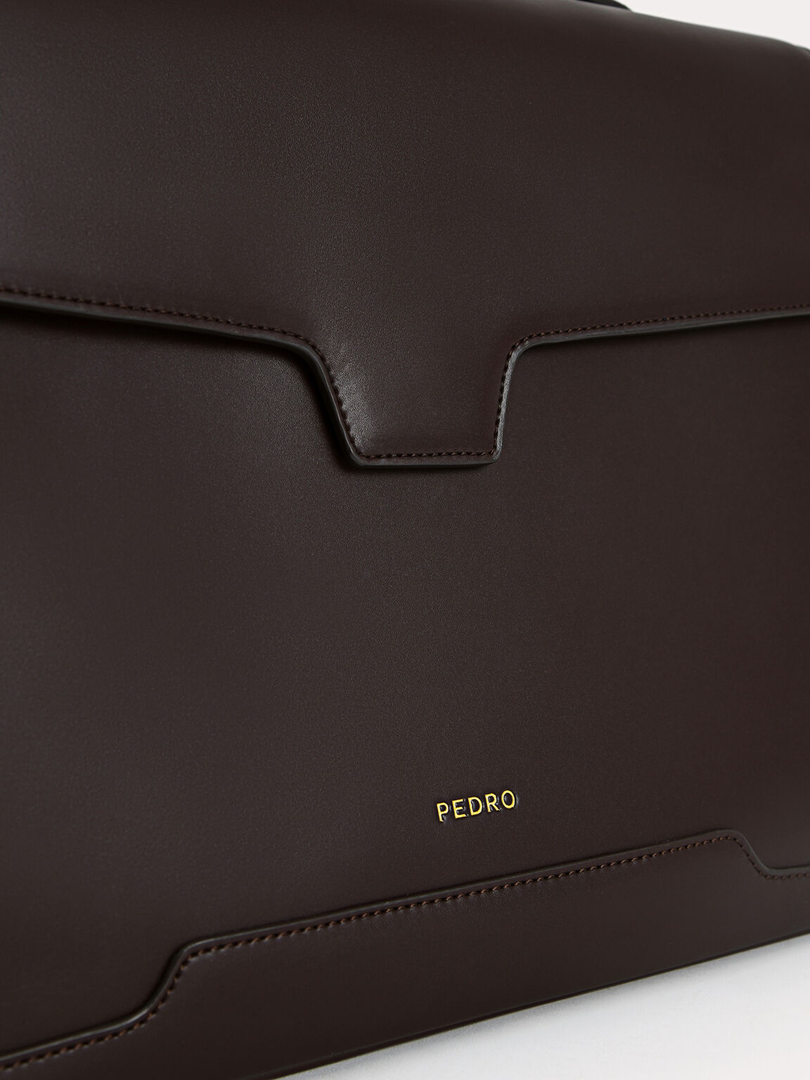 Leather Briefcase, Dark Brown