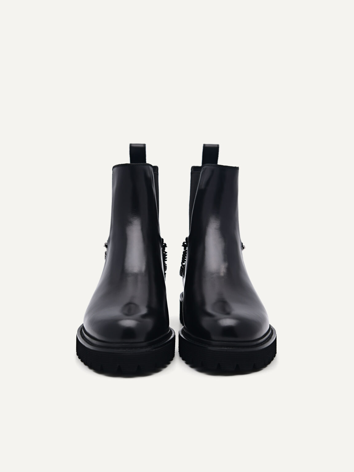 Leather Sistrah Boots, Black