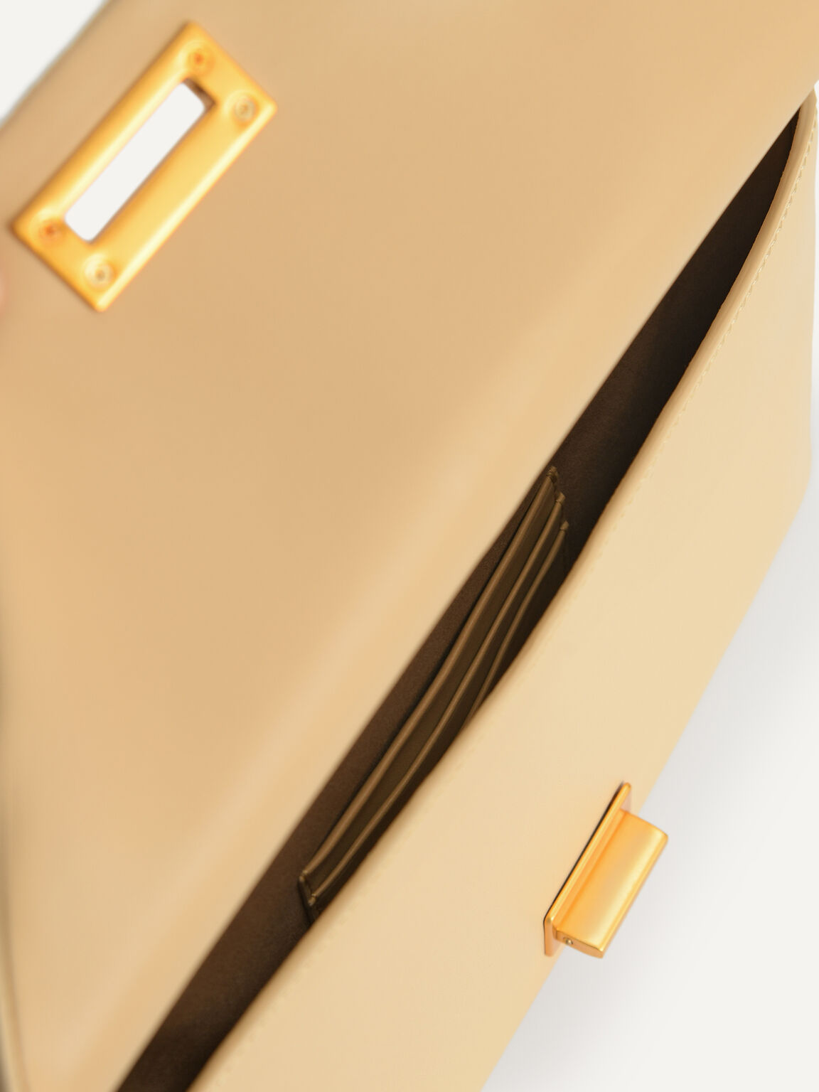 Envelope Leather Shoulder Bag, Sand