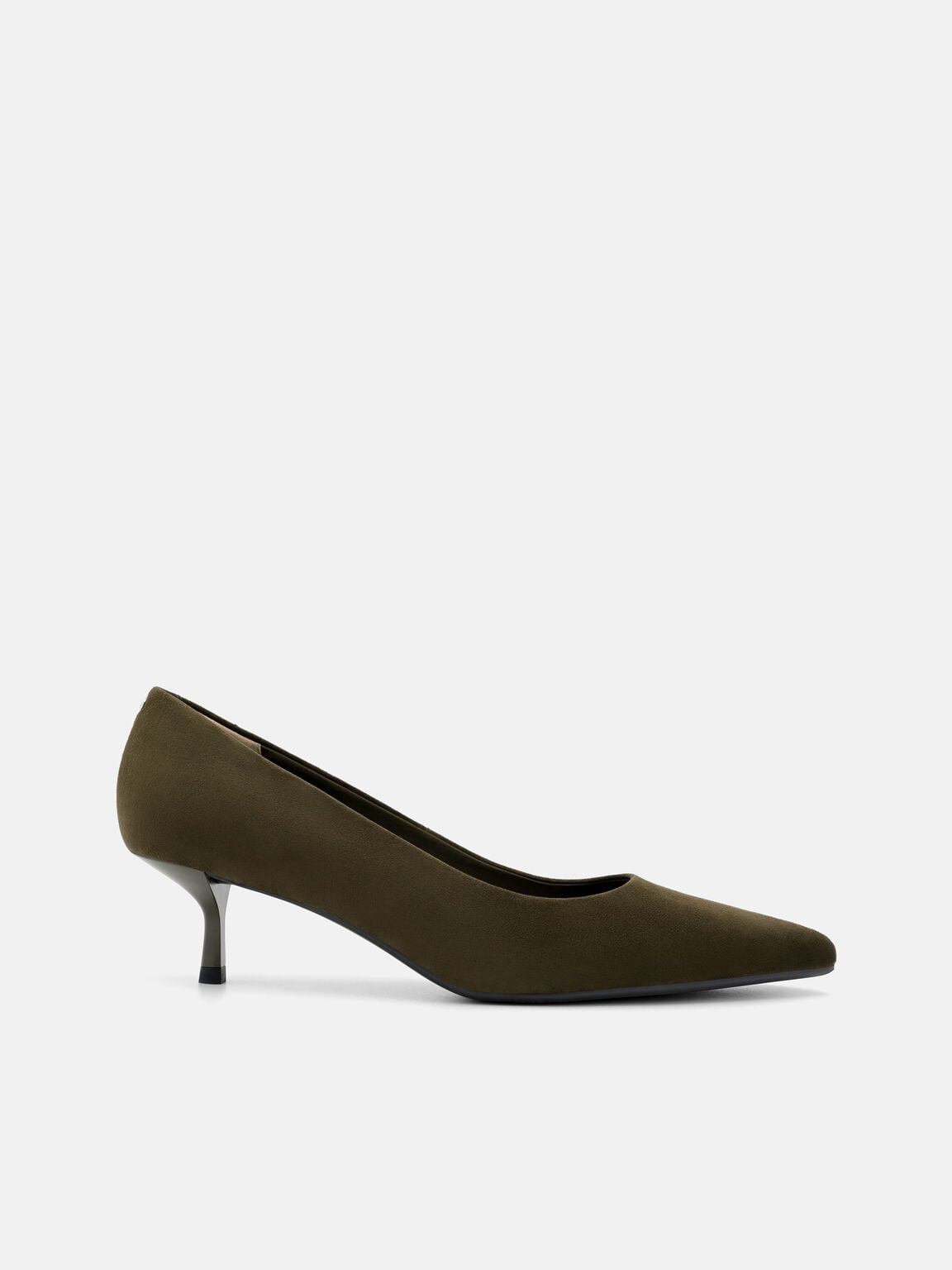 Quinn Suede Heel Pumps, Olive