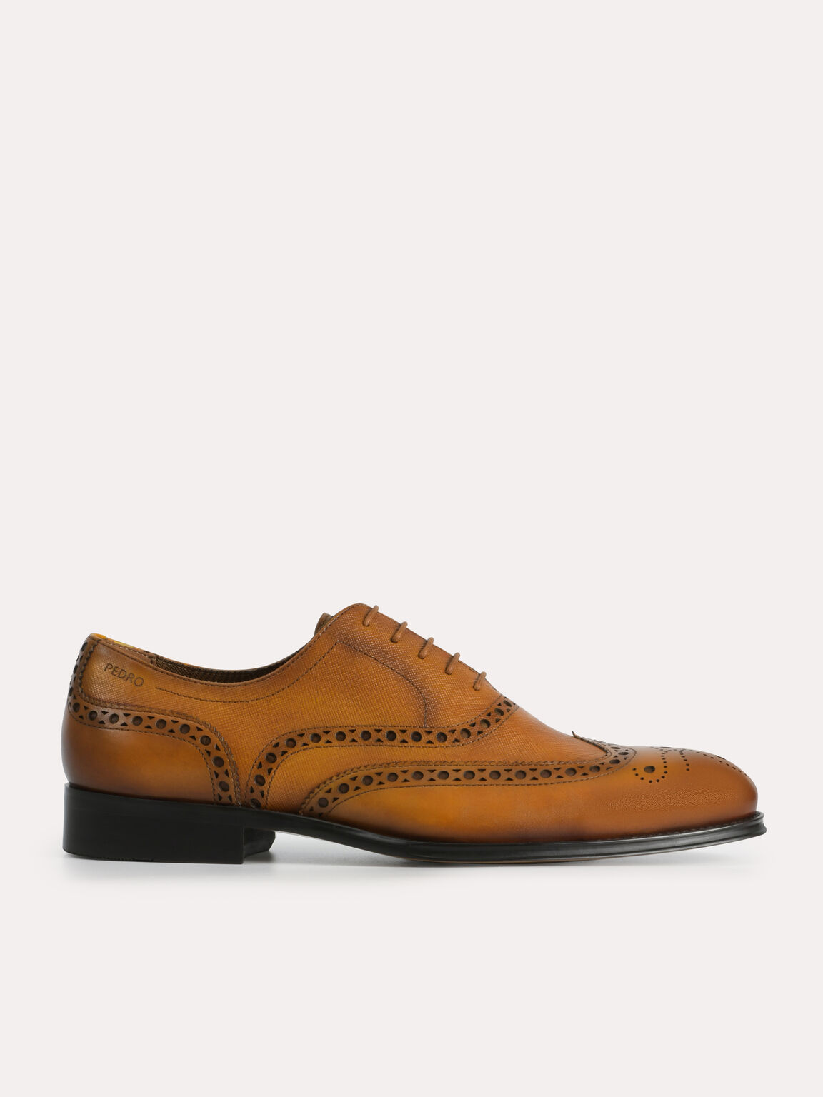 Textured Brogue Oxford Shoes, Camel, hi-res
