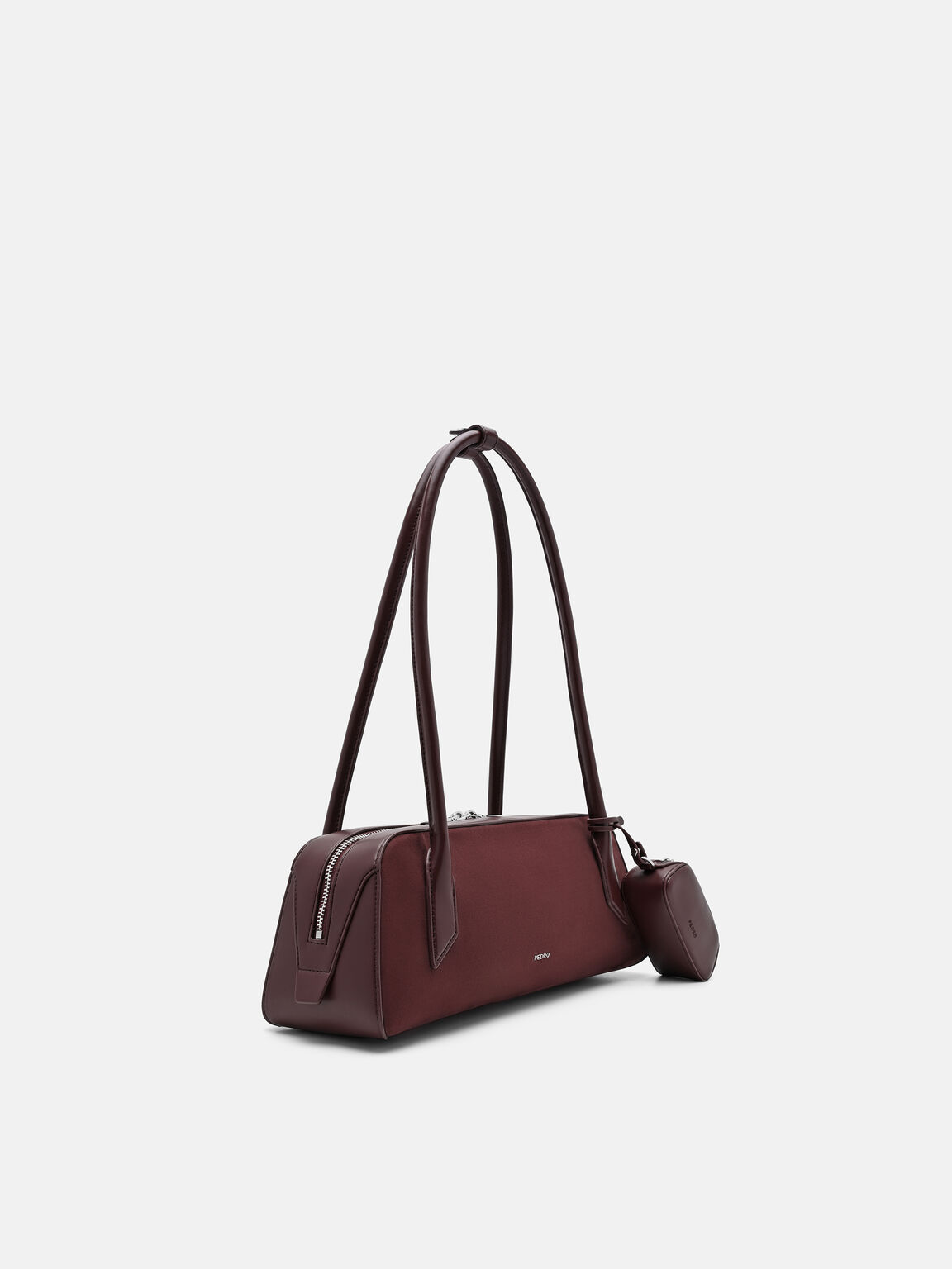 Serif Shoulder Bag, Burgundy