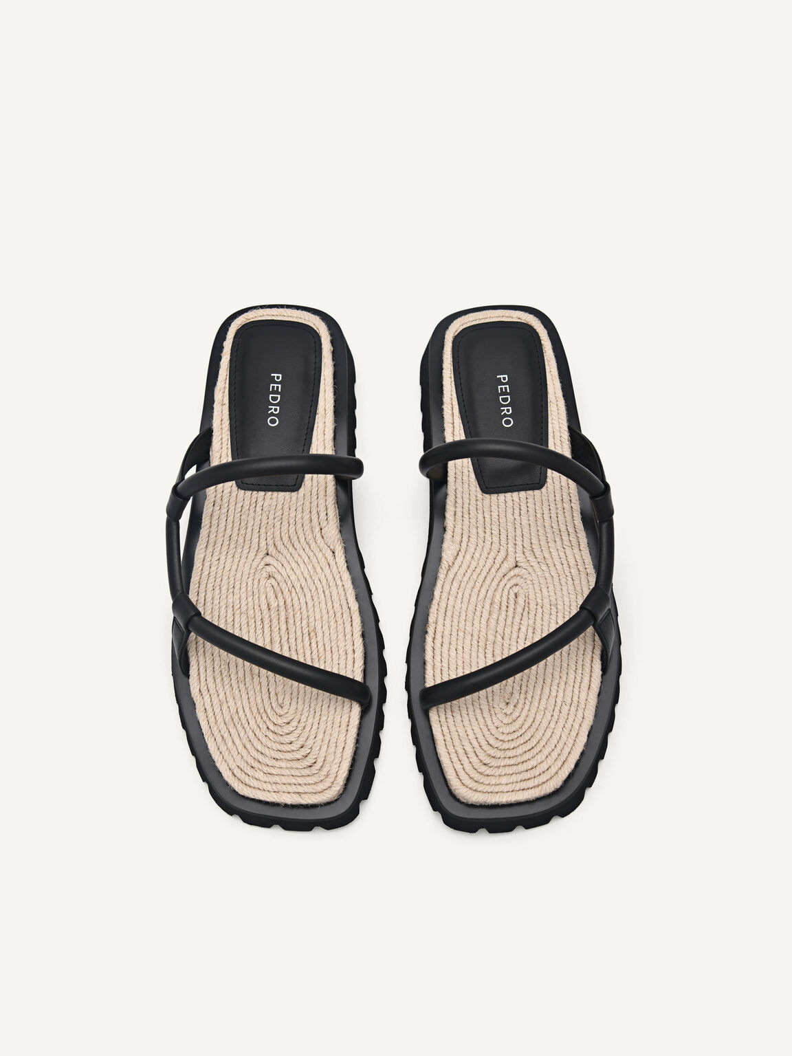 Black Woven Sandals - PEDRO SG