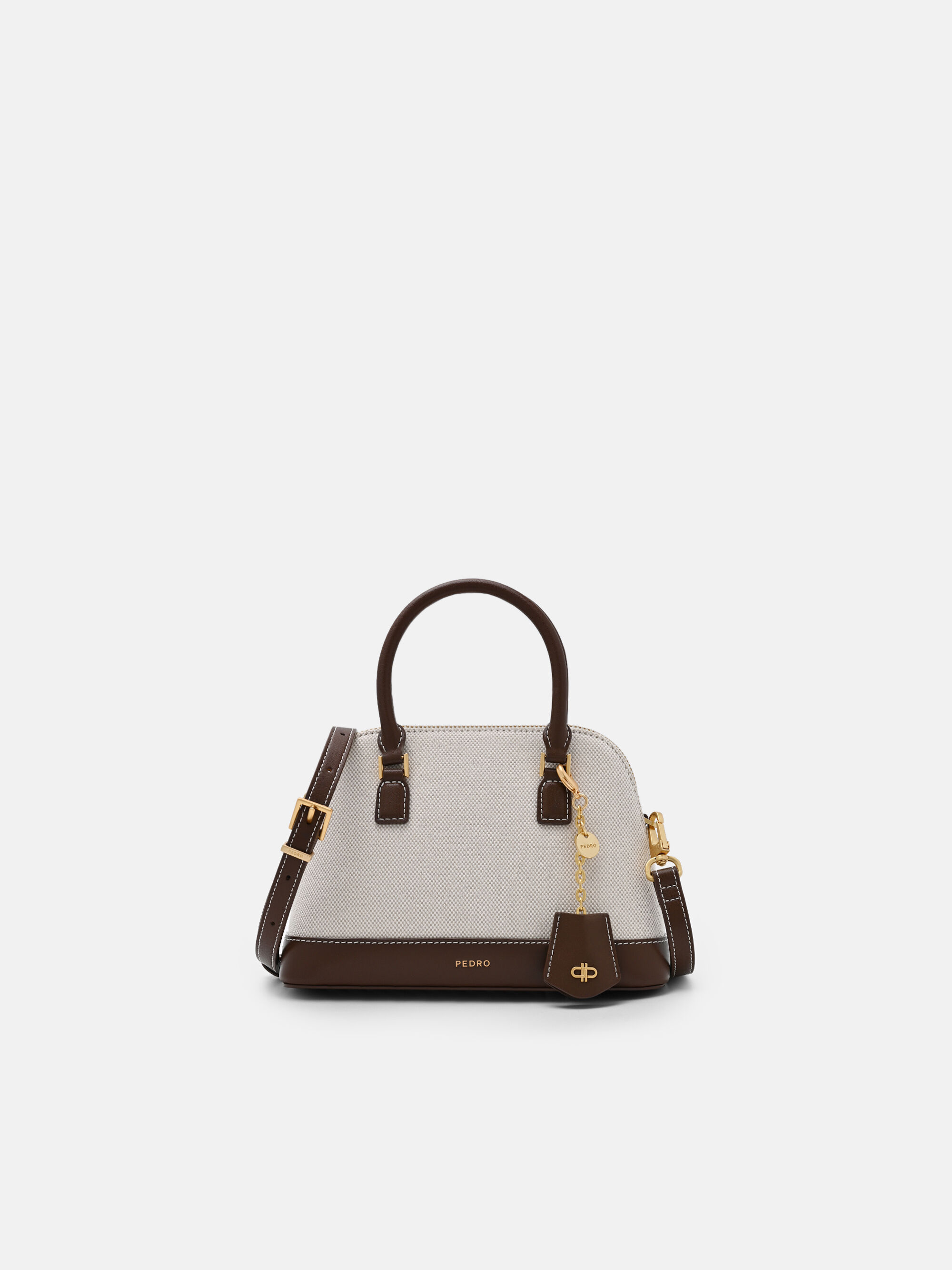 Dark Brown Lucia Canvas Handbag - PEDRO US