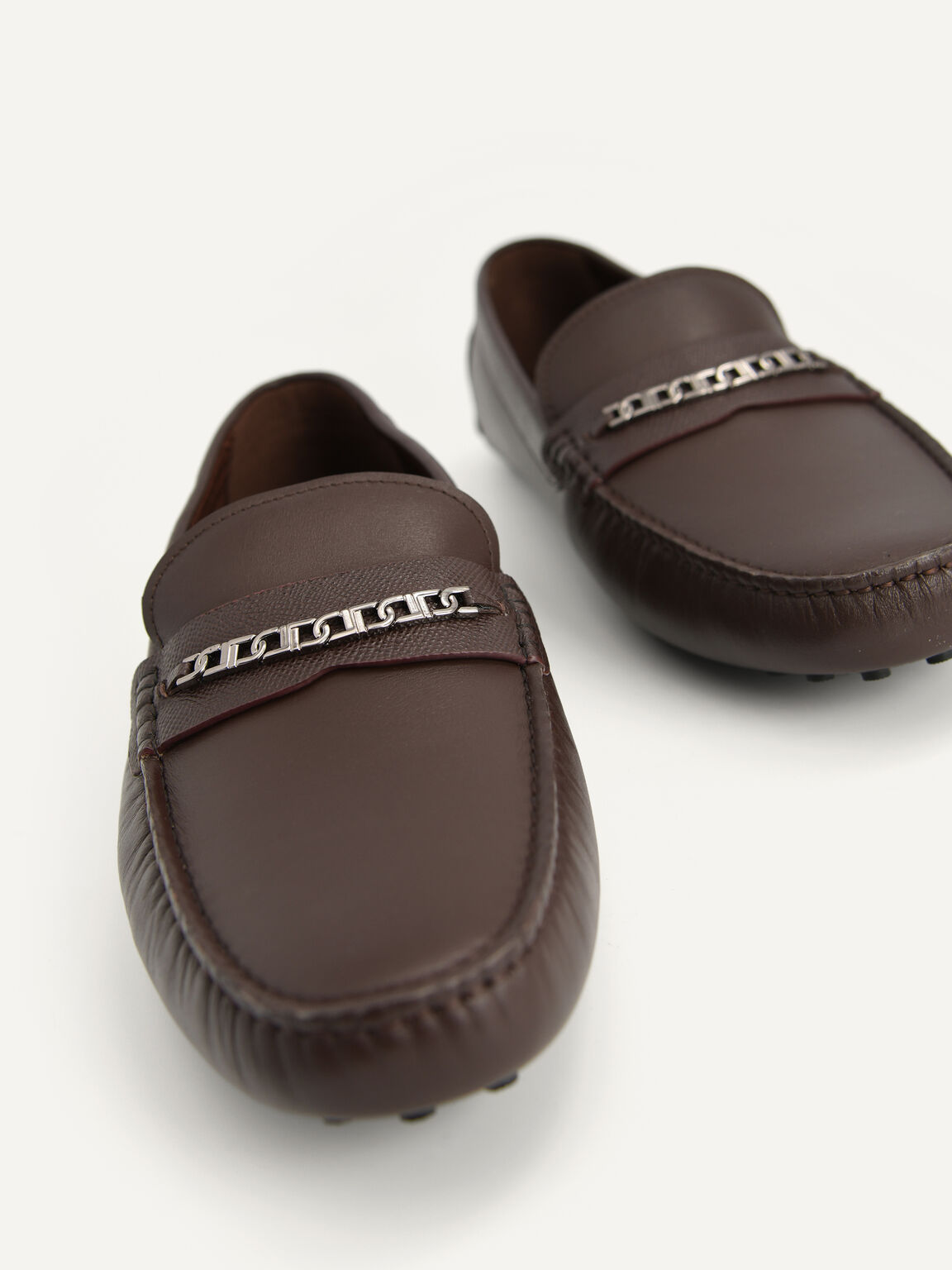 Icon leather Moccasins, Dark Brown