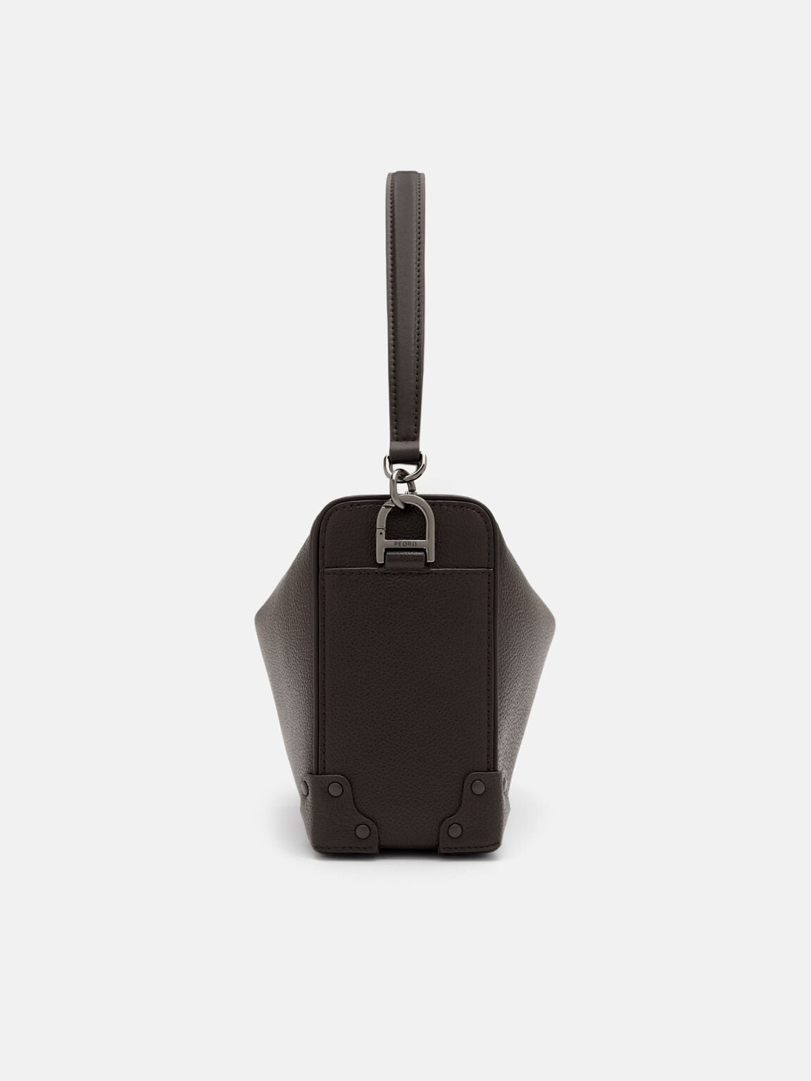 Maven Leather Crossbody Bag, Espresso Brown Embossed