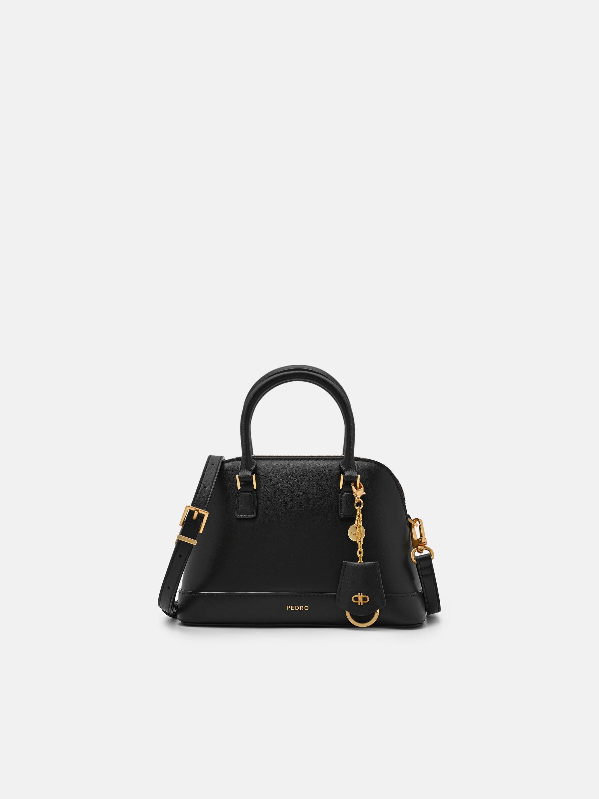 L Black Lucia Leather Handbag - PEDRO SG