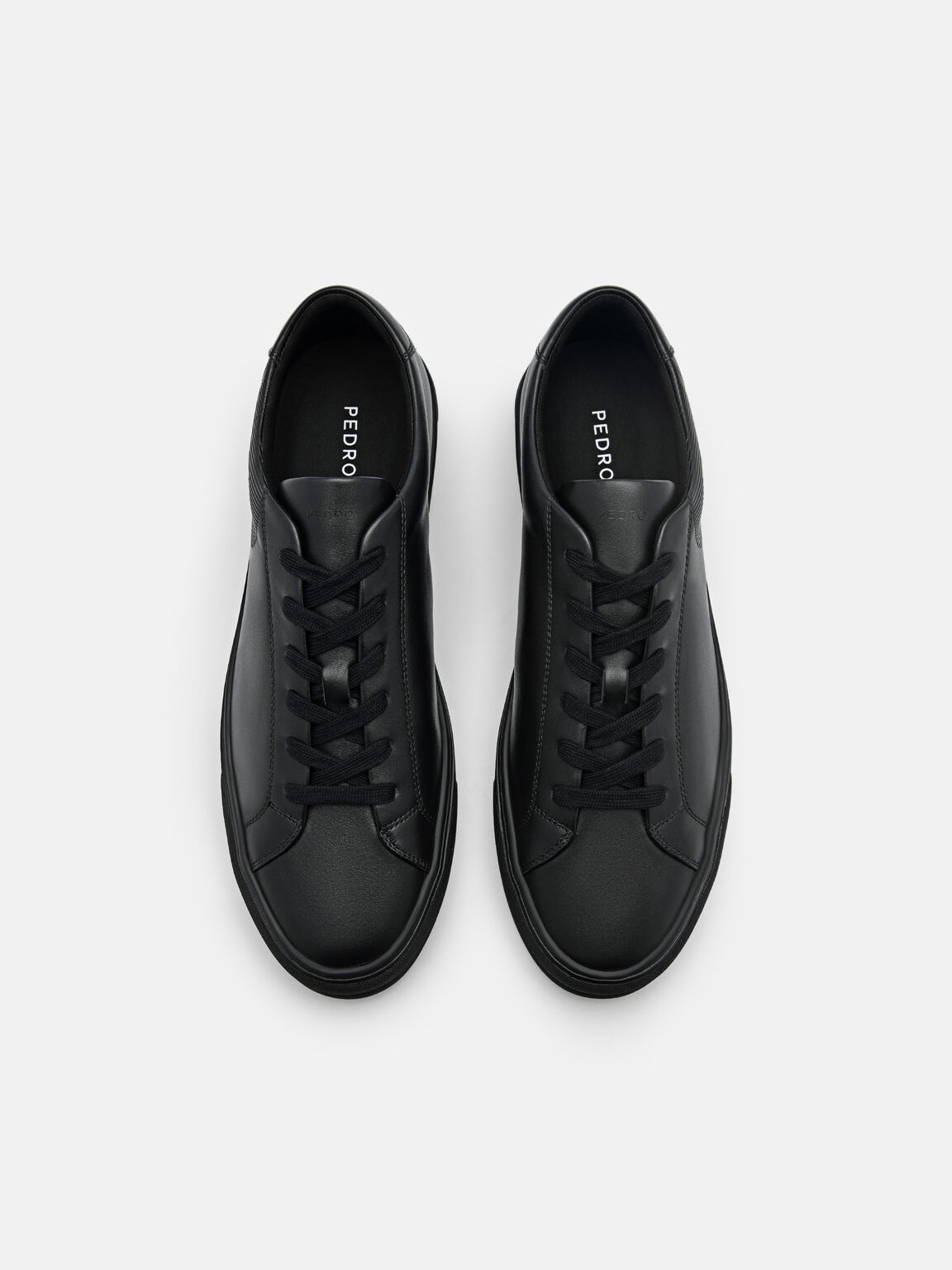 Men's PEDRO Icon Ridge Leather Sneakers, Black