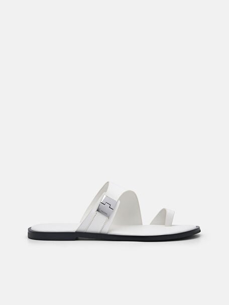 Jatte Leather Sandals, Chalk