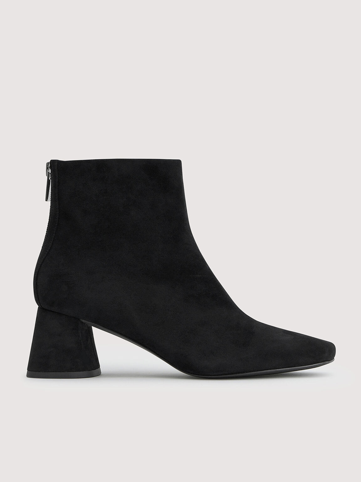 Suede Ankle Boots, Black