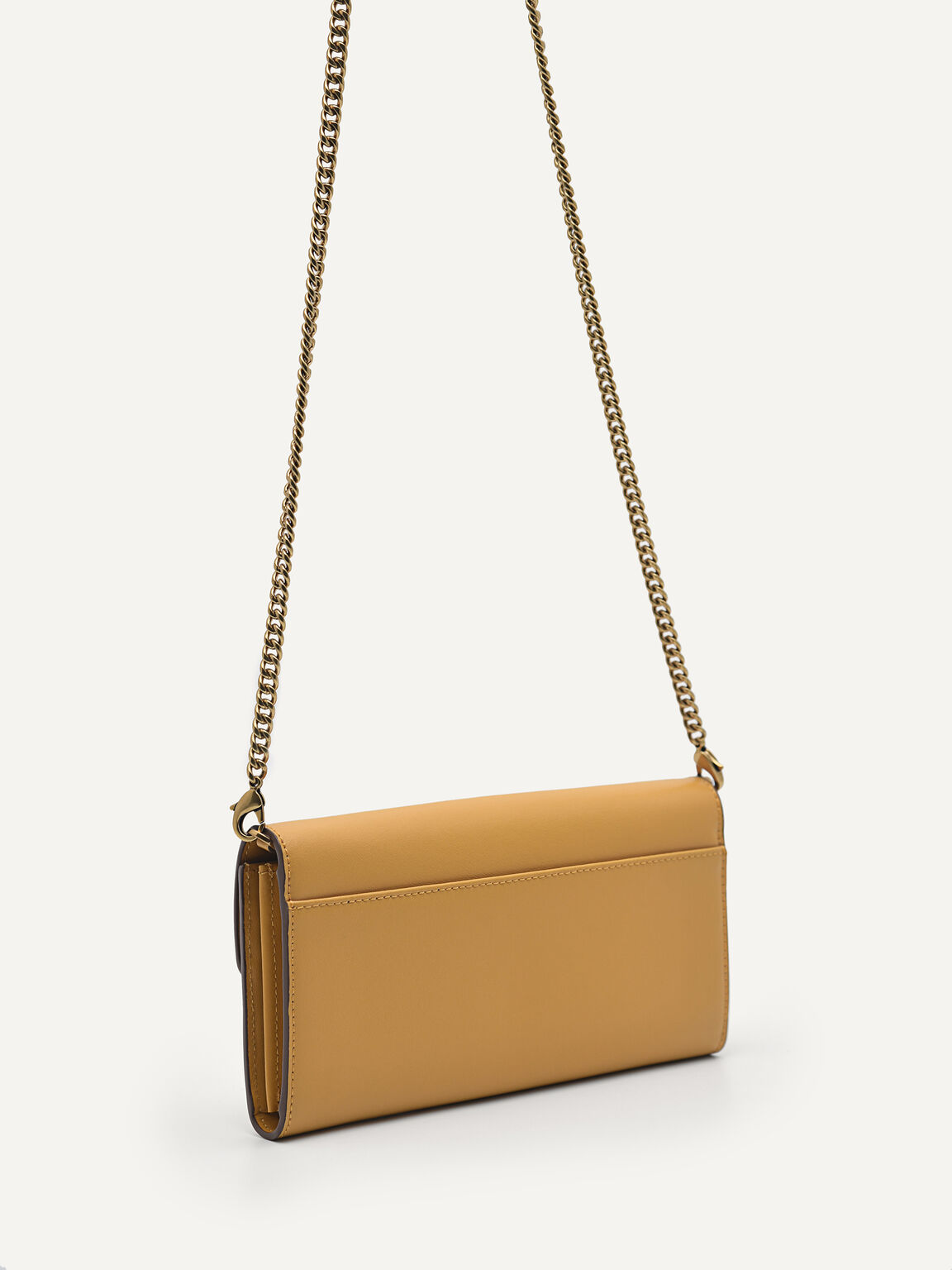 Leather Wallet Bag, Mustard