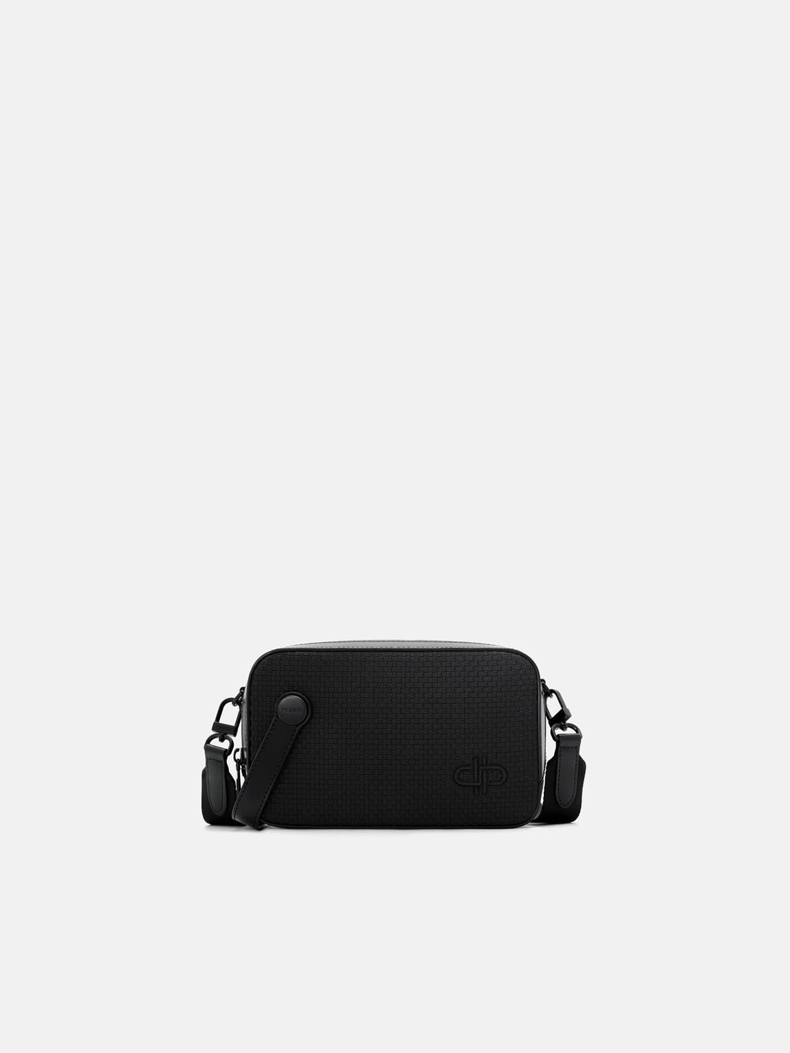 Leather Sling Bag, Black