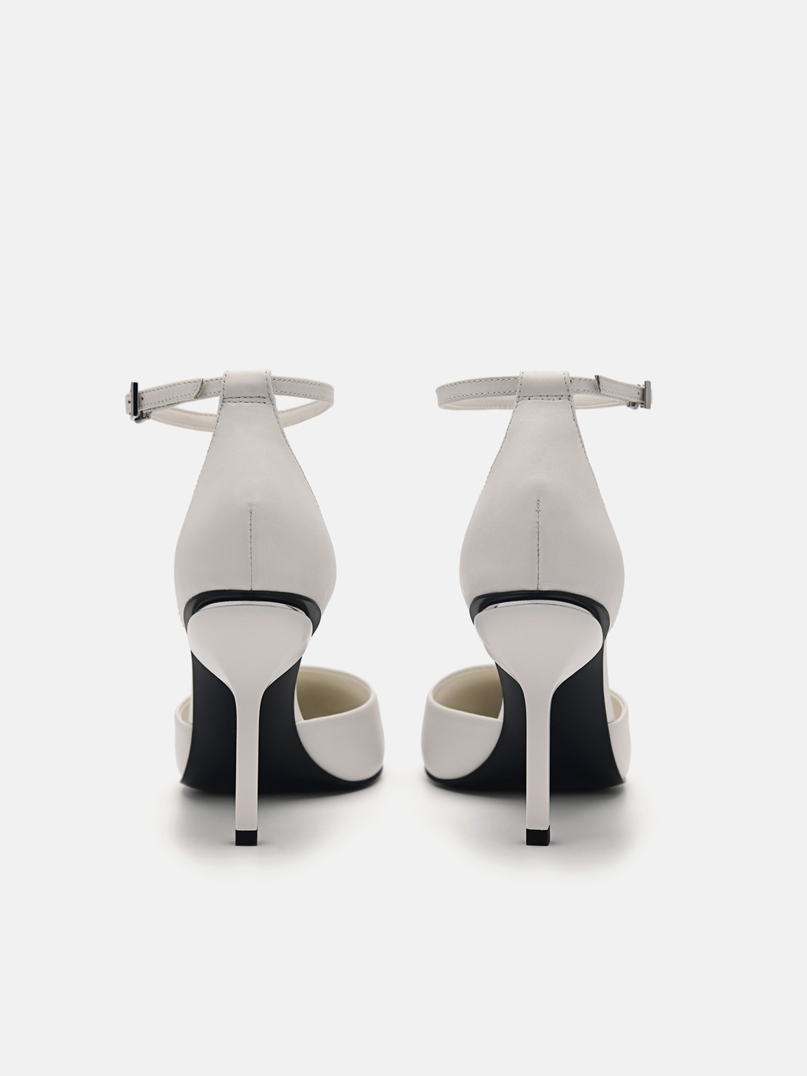 Serena Leather Heel Pumps, White