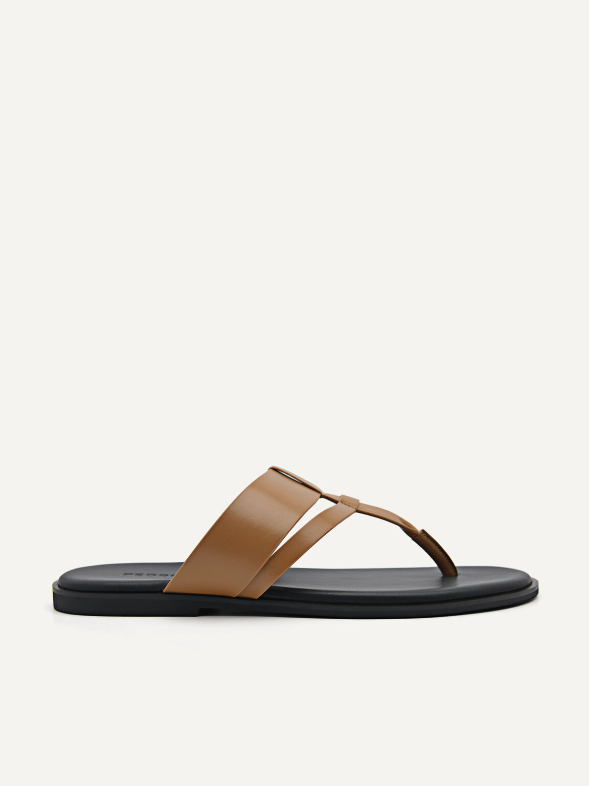 Grid Thong Sandals, Brown