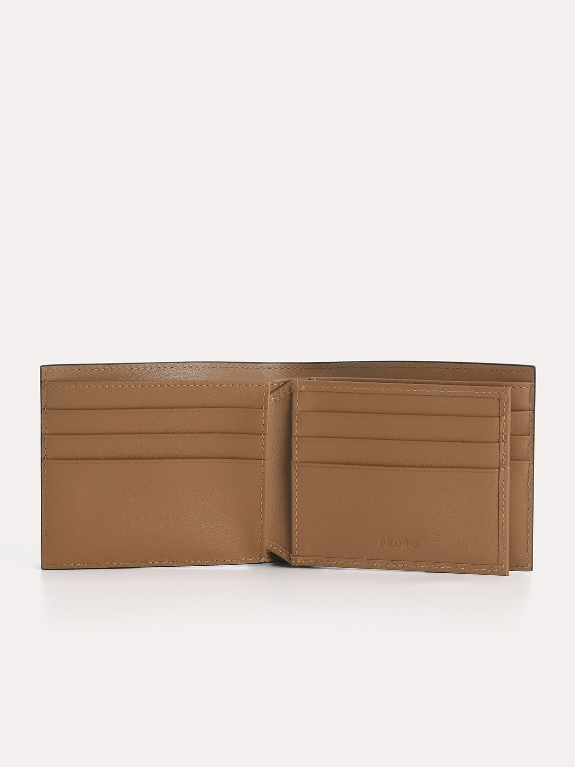 Leather Bi-Fold Wallet with Flip, Black