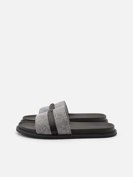 Renly Slide Sandals, Grey