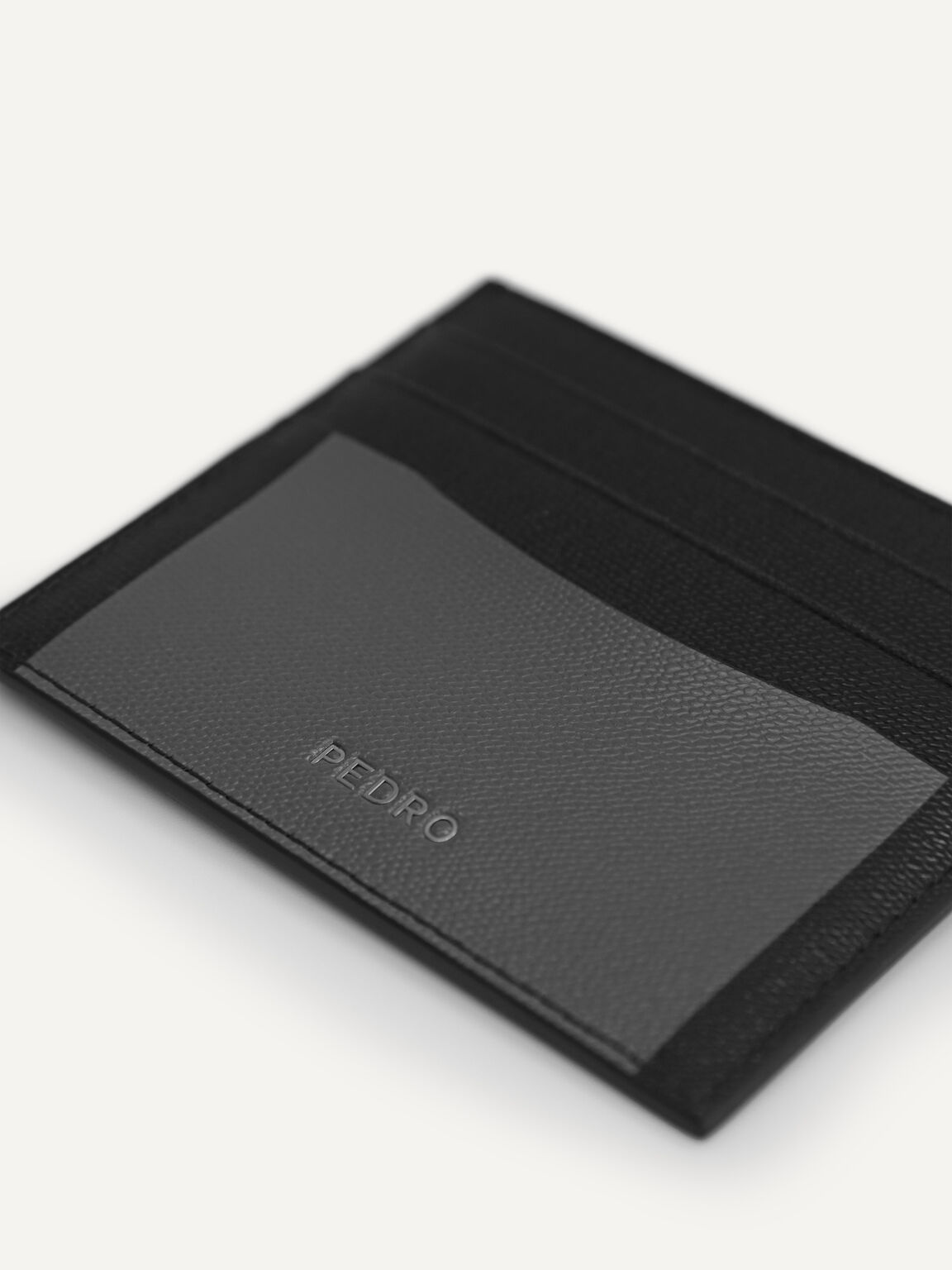 Full-Grain Leather Cardholder, Black