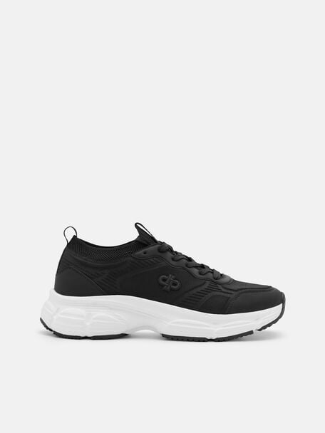 Nyx Knitted Sneakers, Black