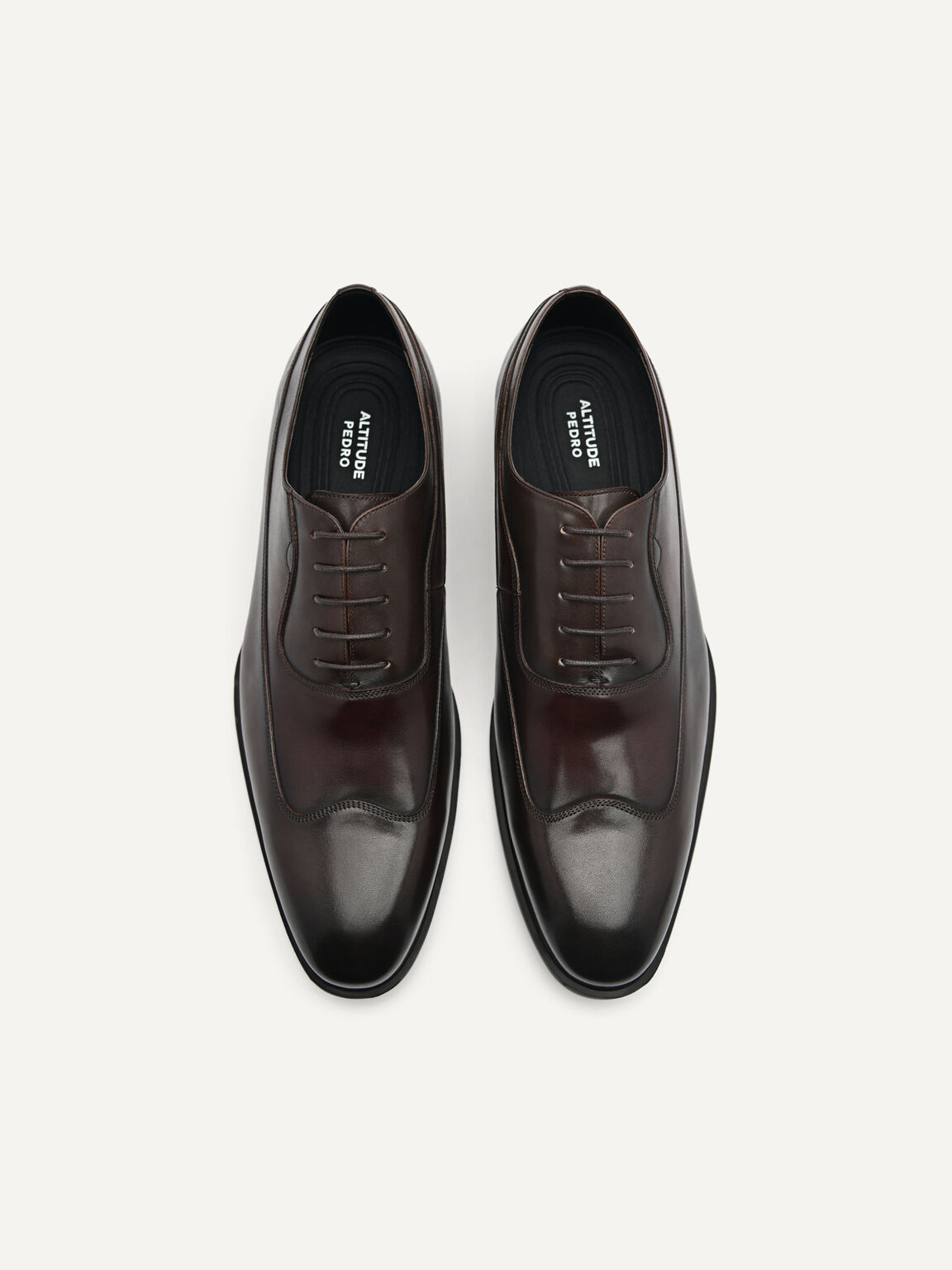 Dylan Leather Oxford Shoes, Dark Brown