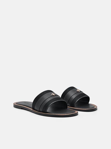 Slide Sandals, Black
