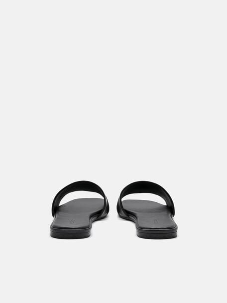 Leather Sandals, Black