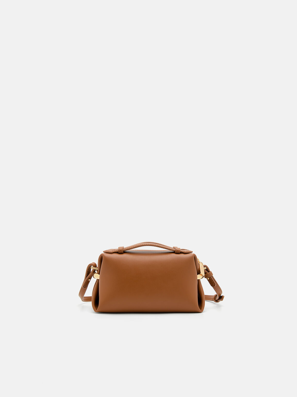 Lia Mini Bowling Bag, Cognac