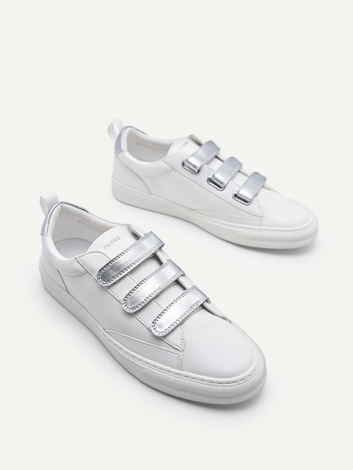 Ridge Velcro Strap Sneakers, White