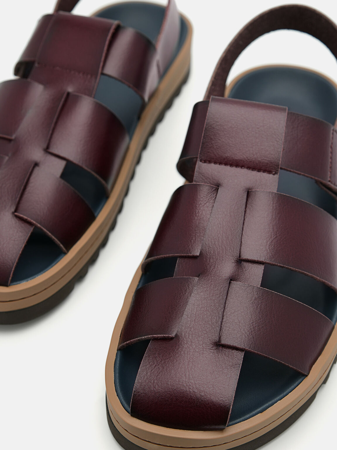 George Caged Sandals, Dark Brown