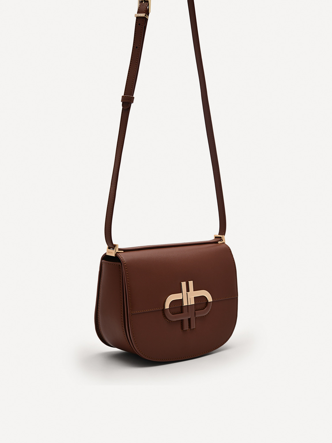 PEDRO Icon Leather Shoulder Bag, Dark Brown