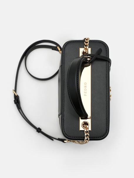 Ari Leather Shoulder Bag, Black