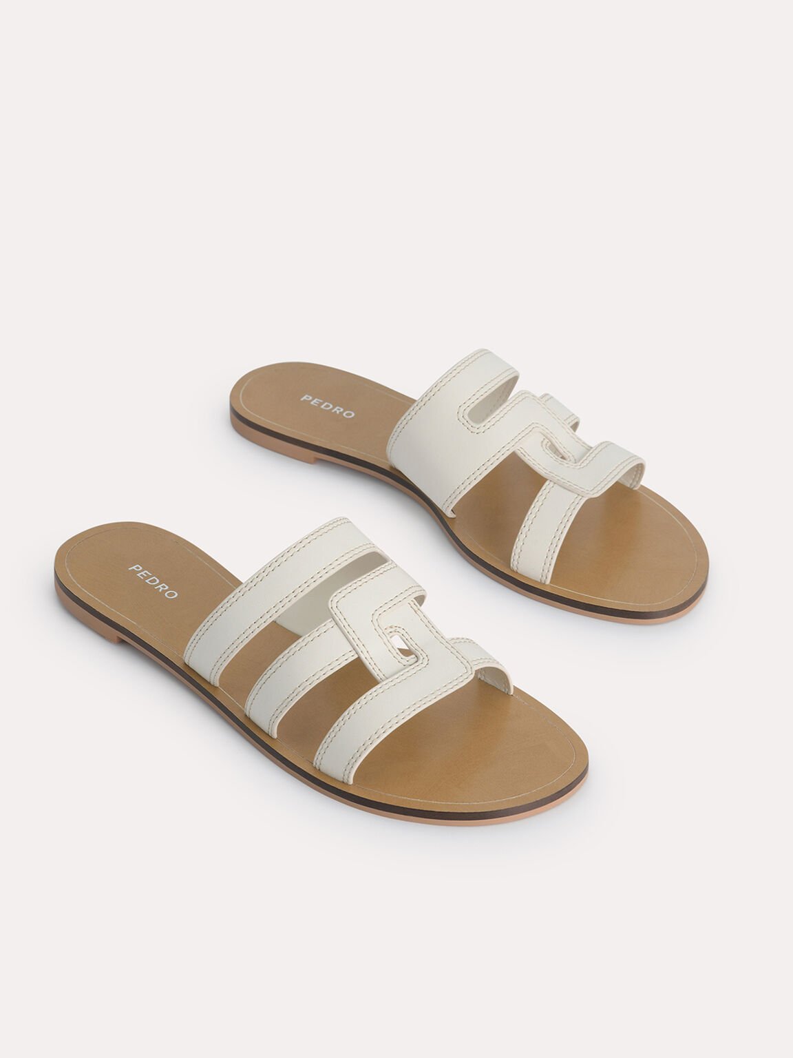Abstract Casual Sandals, Chalk