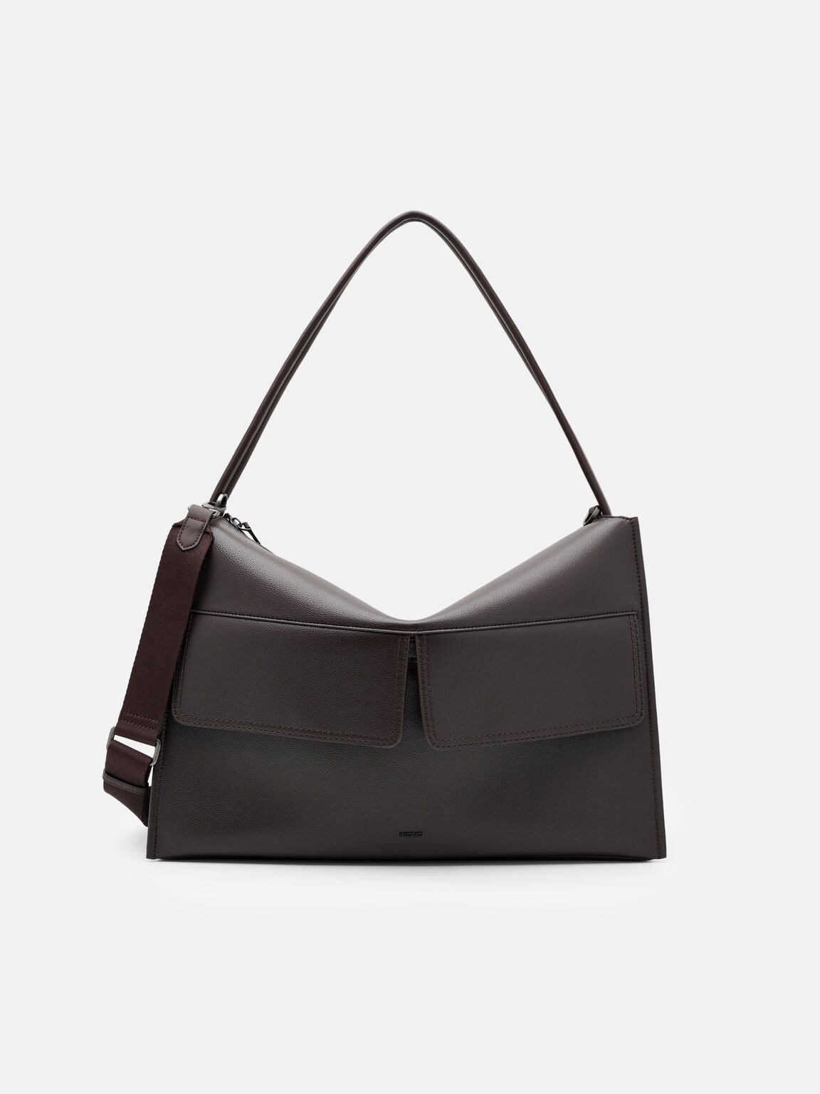 Slouch Crossbody Bag, Dark Brown