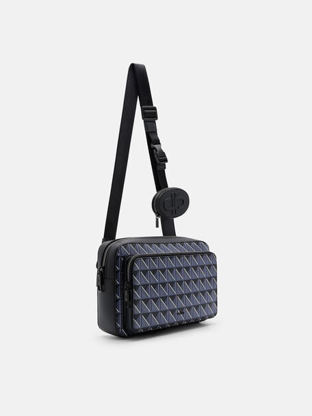 Axxis Flynn Canvas Crossbody Bag, Blue Canvas