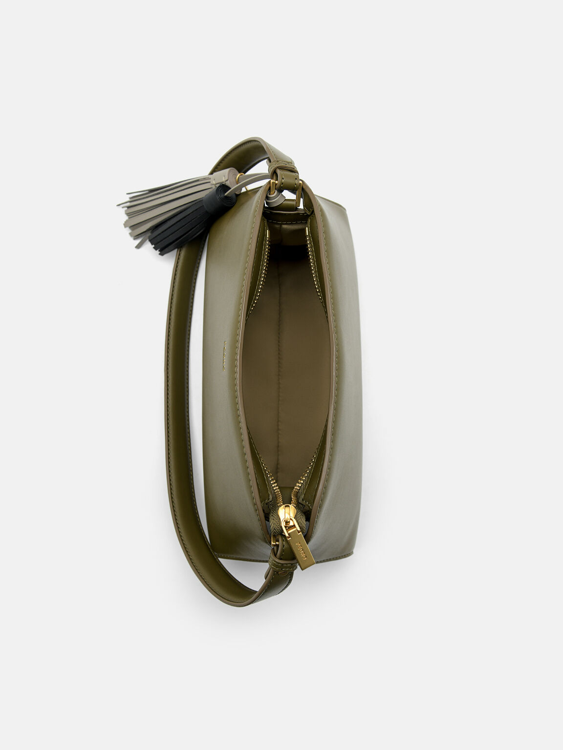 Tassel Shoulder Bag, Military Green