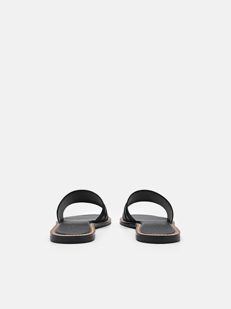 Slide Sandals, Black